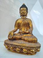 Buddha in wai - Verguld brons - China, Antiek en Kunst