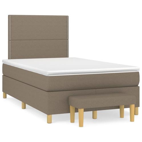 vidaXL Sommier à lattes de lit avec matelas taupe, Maison & Meubles, Chambre à coucher | Lits, Neuf, Envoi