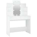 vidaXL Coiffeuse avec LED Blanc 96x40x142 cm, Maison & Meubles, Tables | Coiffeuses, Neuf, Verzenden