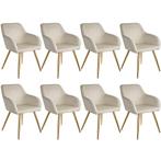 tectake Eetkamerstoel Marilyn fluweellook, gouden poten - cr, Huis en Inrichting, Stoelen, Verzenden, Nieuw