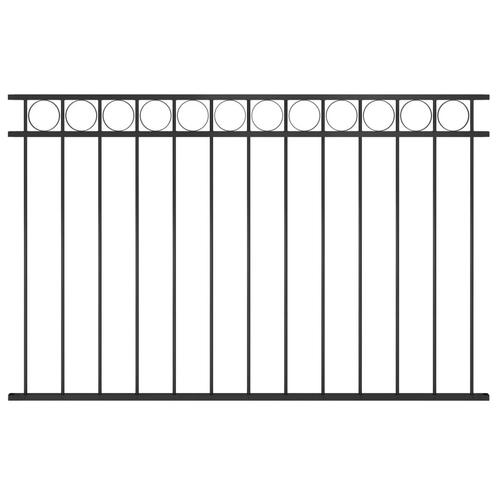 vidaXL Panneau de clôture Acier 1,7x1 m Noir, Jardin & Terrasse, Clôtures de jardin, Neuf, Envoi