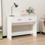 vidaXL Wandtafel 100x39x75 cm bewerkt hout wit, Verzenden, Nieuw