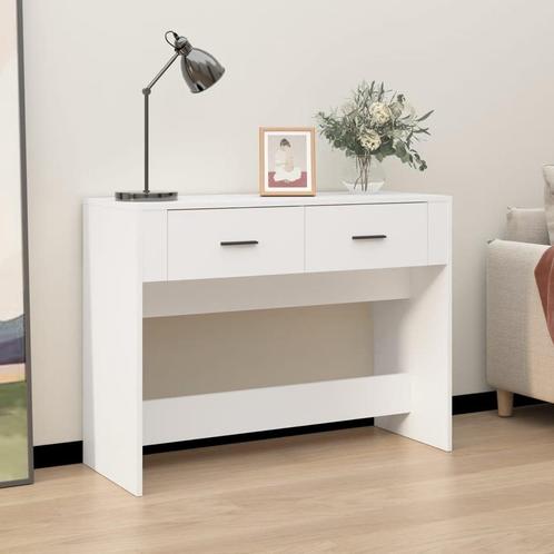 vidaXL Wandtafel 100x39x75 cm bewerkt hout wit, Huis en Inrichting, Tafelonderdelen, Nieuw, Verzenden