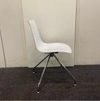 Scab Zebra design stoel, draaistoel,  Wit - chroom, Huis en Inrichting, Stoelen, Gebruikt, Eén