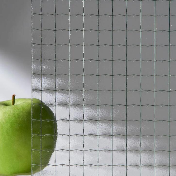 Dubbel glas figuur Draadglas blank 7 - sp - 4mm, Doe-het-zelf en Bouw, Glas en Ramen, Nieuw, Verzenden