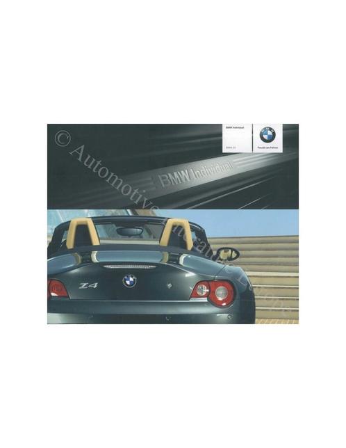 2005 BMW Z4 ROADSTER INDIVIDUAL BROCHURE DUITS, Boeken, Auto's | Folders en Tijdschriften, Ophalen of Verzenden