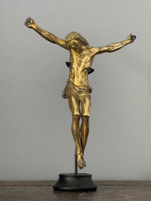 sculptuur, Bronze gildet Christ 17th century - 13 cm -, Antiek en Kunst, Antiek | Overige Antiek