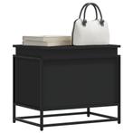 vidaXL Opbergbox met deksel 60x40x51,5 cm bewerkt hout zwart, Verzenden, Nieuw