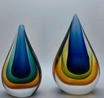 Vaas (2) - Glas - druppels, Antiek en Kunst