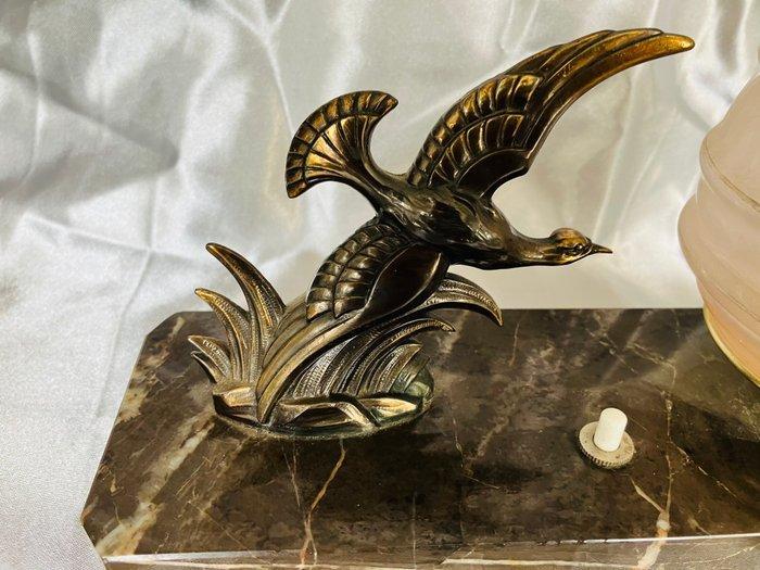 Lamp - Marmer, Glas, Legering, Antiek en Kunst, Kunst | Designobjecten