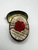 Reliekhouder - Gouden cartiglio, Glas - 20e eeuw - Van