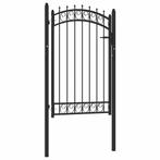 vidaXL Poort met speerpunten 100x150 cm staal zwart, Verzenden, Nieuw