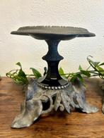 Kaarsenstandaard met oor (2) - peltro, Antiek en Kunst