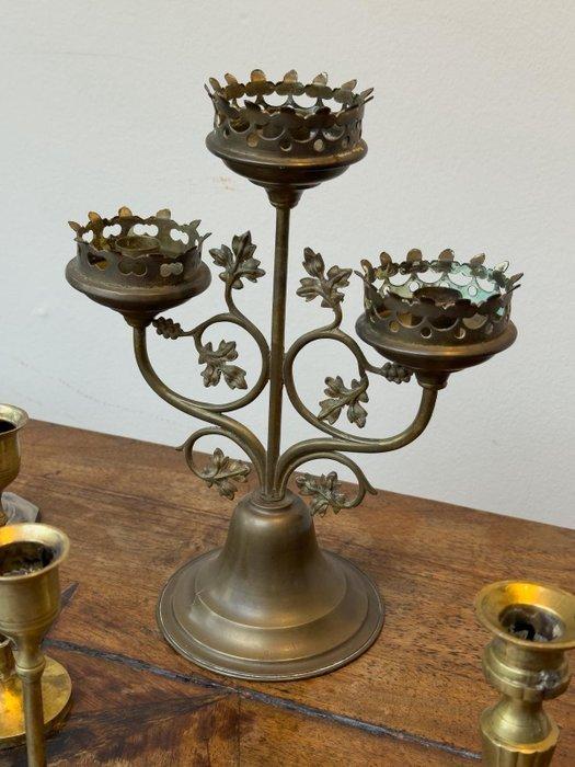 Chandelier (16) - Laiton, Plaqué(e) argent - Lot de, Antiek en Kunst, Antiek | Overige Antiek