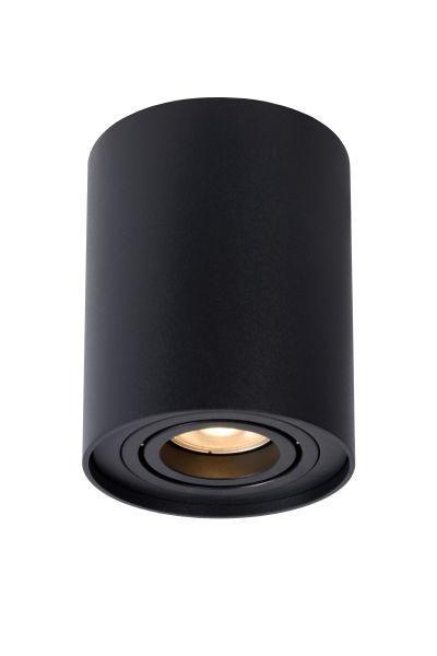 Lucide TUBE - Plafondspot Ø 9,6 cm GU10 Zwart Kantelbaar, Maison & Meubles, Lampes | Plafonniers, Envoi