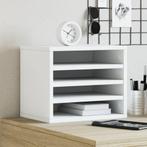 vidaXL Bureau organiser 36x26x29,5 cm bewerkt hout wit, Verzenden