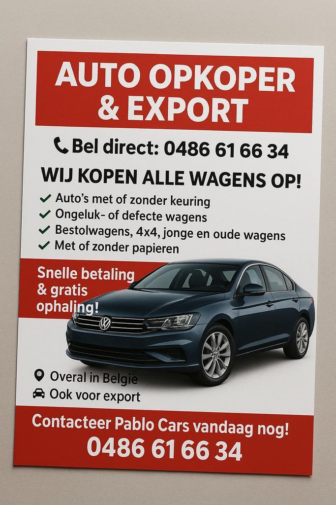 Opkoper AUTO EXPORT Wij kopen autos AUTO OPKOPER Export, Auto diversen, Auto Inkoop, Export erkend