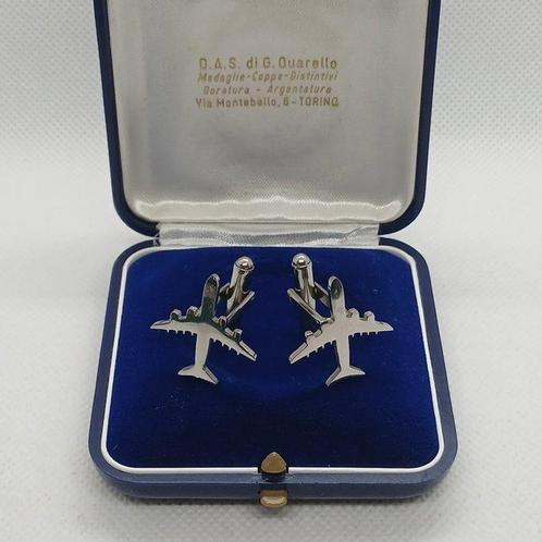 Wit laminaat Oro (18k). - Manchetknopen - Piloot van het, Antiek en Kunst, Antiek | Wandborden en Tegels