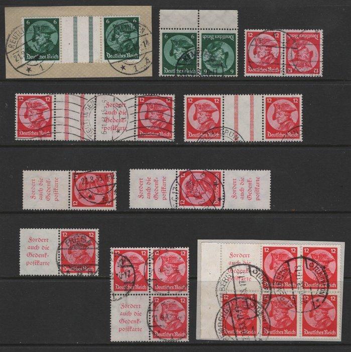 Duitse Rijk 1933 - Fridericus-samenstellingen tot op één, Postzegels en Munten, Postzegels | Europa | Duitsland