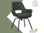 Leren draaibare eetkamerstoel Zippy - Toledo Verde, Huis en Inrichting, Barkrukken, 60 tot 90 cm, Nieuw, Leer, Ophalen of Verzenden