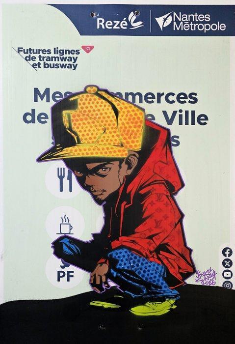 Jinks Kunst - BEN 90 X 60, Antiquités & Art, Art | Peinture | Moderne