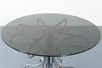 Tafel - Glas, Staal - Sculpturale gechromede tubulaire