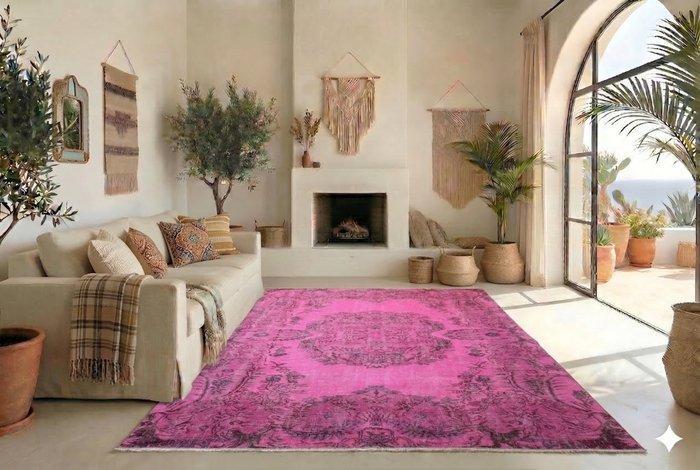 Roze vintage - Vloerkleed - 285 cm - 155 cm - met, Antiek en Kunst, Kunst | Designobjecten