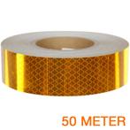 Reflecterende tape ECE R104 GEEL 50 meter, Ophalen of Verzenden