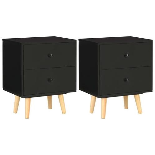vidaXL Nachtkastjes 2 st 40x30x50 cm massief grenenhout, Huis en Inrichting, Slaapkamer | Nachtkastjes, Nieuw, Verzenden