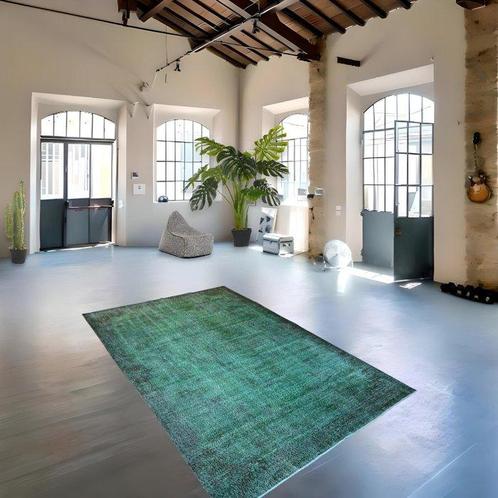 Grote groene vintage - Vloerkleed - 316 cm - 208 cm - met, Antiek en Kunst, Kunst | Designobjecten