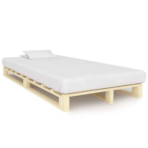 vidaXL Bedframe pallet massief grenenhout 120x200 cm, Huis en Inrichting, Slaapkamer | Bedden, Nieuw, Verzenden