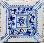 Tegel - Zeldzame Delftsblauwe ornamenttegel, zgn., Antiek en Kunst