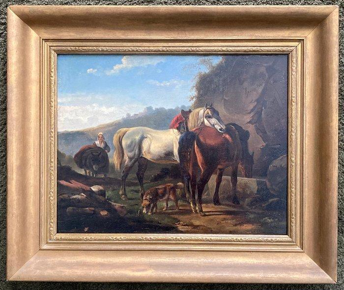 Wouterus Verschuur jr (1841-1936) - Landschap met paarden, Antiek en Kunst, Kunst | Schilderijen | Klassiek