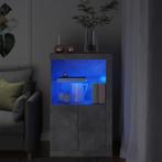vidaXL Bijzetkast met LED-verlichting bewerkt hout, Huis en Inrichting, Verzenden, Nieuw