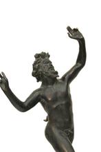 sculptuur, Grande statua di Fauno danzante - 87 cm - Brons