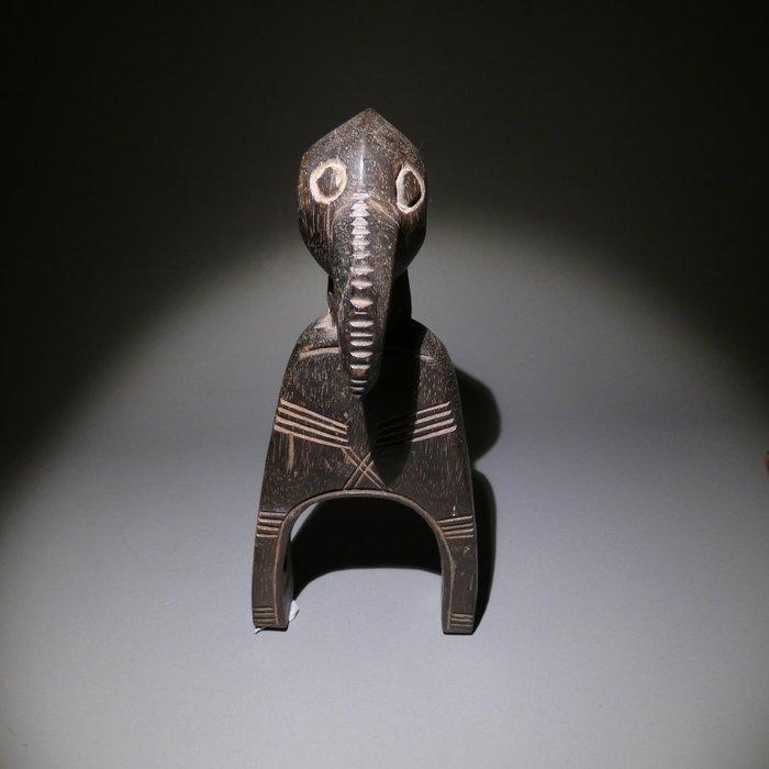 Poulie Senufo. H. 18 cm. - Senufo, Antiek en Kunst, Kunst | Niet-Westerse kunst