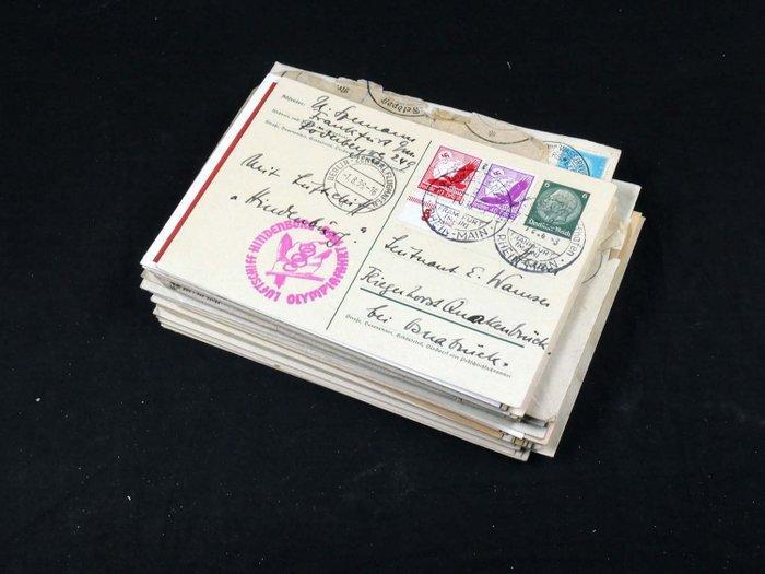 Duitse Rijk - Derde Rijk - Brieven en bewijzen. Posten met, Postzegels en Munten, Postzegels | Europa | Duitsland