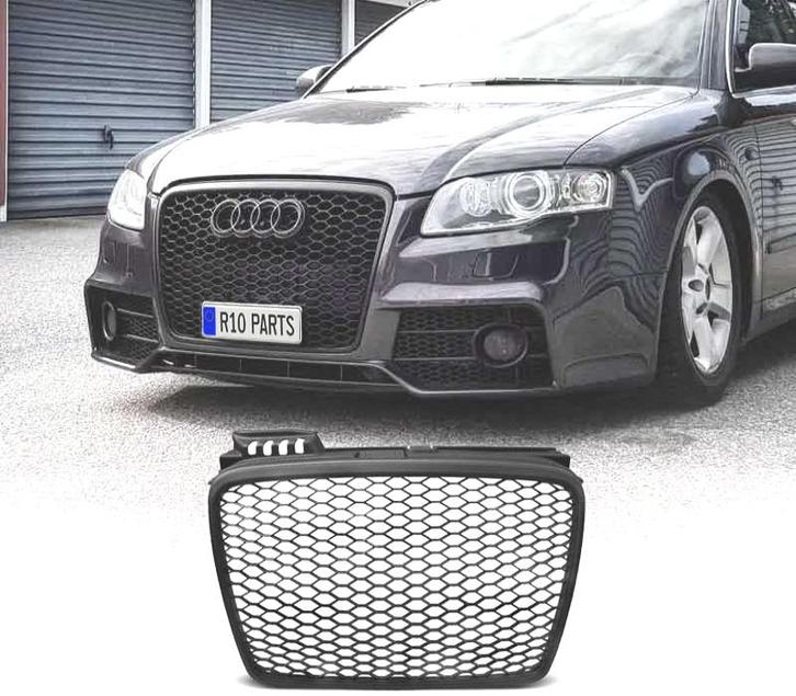 CALANDRE AUDI A4 B7 04-07 LOOK RS NOIR MATE, Auto-onderdelen, Carrosserie, Verzenden