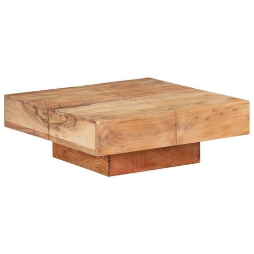 vidaXL Salontafel 80x80x28 cm massief acaciahout, Huis en Inrichting, Tafels | Salontafels, Nieuw, Verzenden