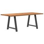 vidaXL Eettafel rechthoekig 200x90x74 cm massief eikenhout, Huis en Inrichting, Tafels | Eettafels, Verzenden, Nieuw