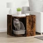 vidaXL Kattenbakkast 53x53x51 cm bewerkt hout gerookt, Dieren en Toebehoren, Katten-accessoires, Verzenden, Nieuw