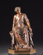 Victor Paillard (1805-1886) - sculptuur, zittende, Antiquités & Art, Antiquités | Céramique & Poterie