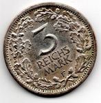 Duitsland, Weimar Republiek 3 Reichsmark 1931-F. (Zonder, Postzegels en Munten, Munten | Europa | Niet-Euromunten