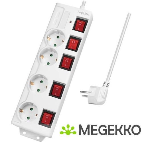LogiLink LPS252 power uitbreiding 1,5 m 4 AC-uitgang(en), Computers en Software, Pc- en Netwerkkabels, Nieuw, Verzenden