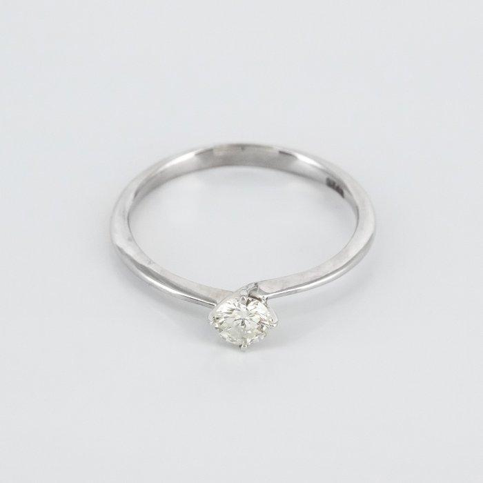 Ring - 14 karaat Witgoud Diamant (Natuurlijk), Handtassen en Accessoires, Ringen