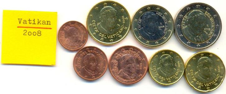 Munten set 2008 2008 Vatikan:, Postzegels en Munten, Munten | Europa | Euromunten, België, Verzenden