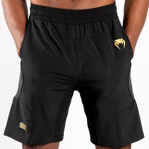 Venum G-FIT Training Fitness Short Zwart Goud, Kleding | Heren, Sportkleding, Zwart, Maat 56/58 (XL), Nieuw, Vechtsport, Verzenden