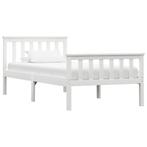 vidaXL Cadre de lit Blanc Bois de pin massif 90x200 cm