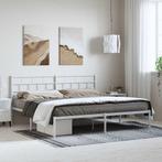 vidaXL Bedframe met hoofdbord metaal wit 183x213 cm, Huis en Inrichting, Slaapkamer | Bedden, Verzenden, Nieuw