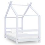 vidaXL Kinderbedframe massief grenenhout wit 70x140 cm, Kinderen en Baby's, Verzenden, Nieuw